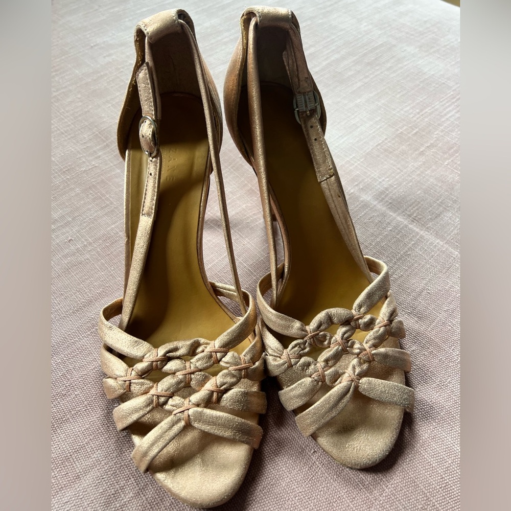 Sezane Gold Pink shimmery heels 39
